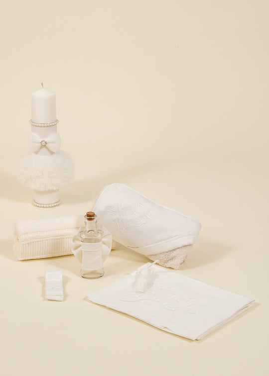 Selena Christening Set 2 Pieces Candle Personalized Christening Kit AnneBebe