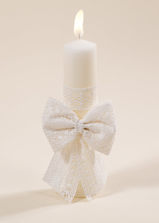 Annelis Candle Cream Bow Lace AnneBebe