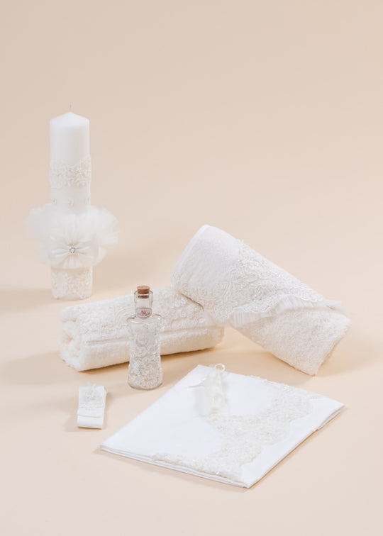 Set Sonia 2 Piese, Lumanare si Trusou Personalizat AnneBebe