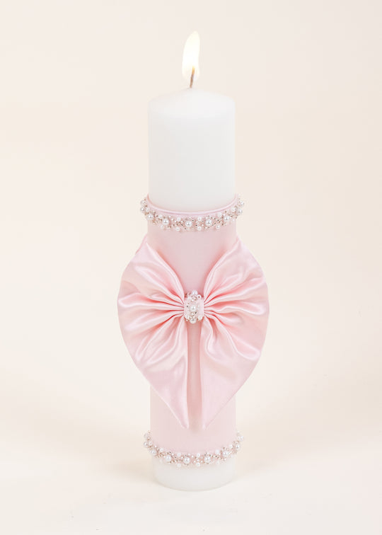 Lumanare Catalina Funda Satin Roz AnneBebe