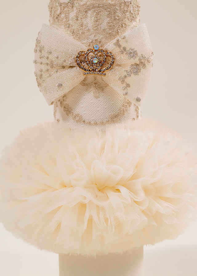 Candle Teodora Lace Cappuccino Christening Girls AnneBebe 