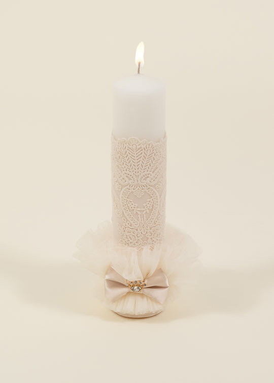 Lumanare Aurora Tull  Si Dantela Capucino AnneBebe