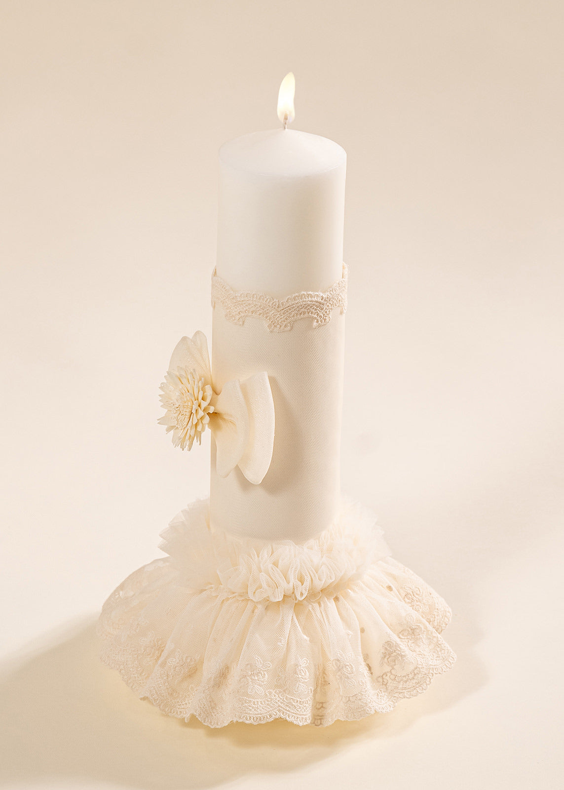 Set Botez Mira 4 Piese, Rochie, Trusou, Lumanare si Cufar Personalizat Botez AnneBebe