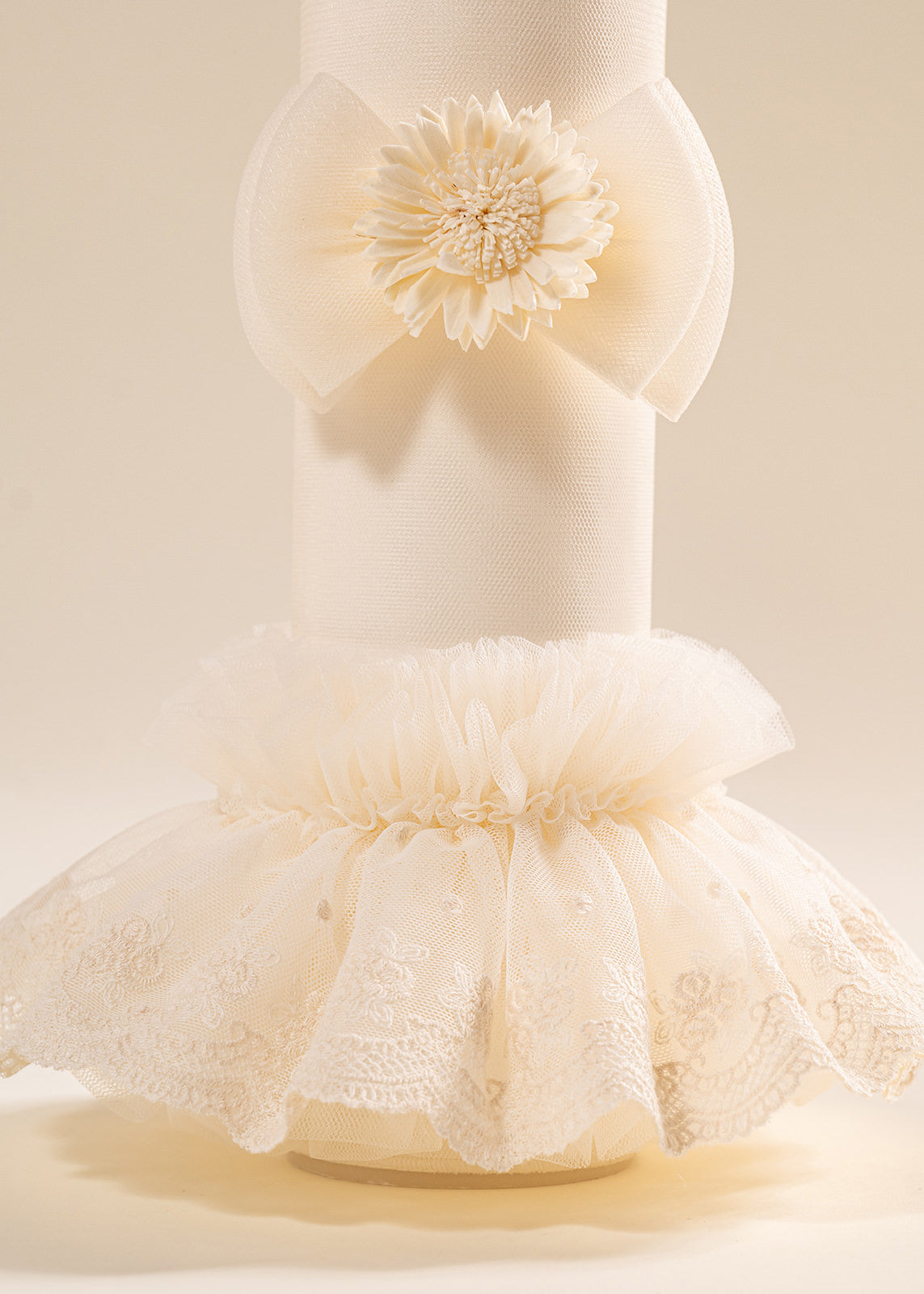 Mira 3 Piece Baptism Set Dress, Trouser and Candle Personalized Baptism AnneBebe