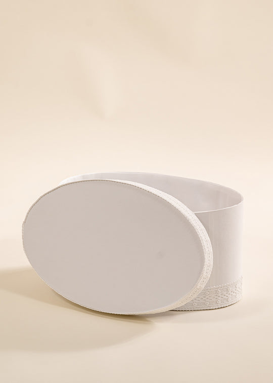 Cufar Brandusa Oval Crem Banda Dantela Bumbac AnneBebe