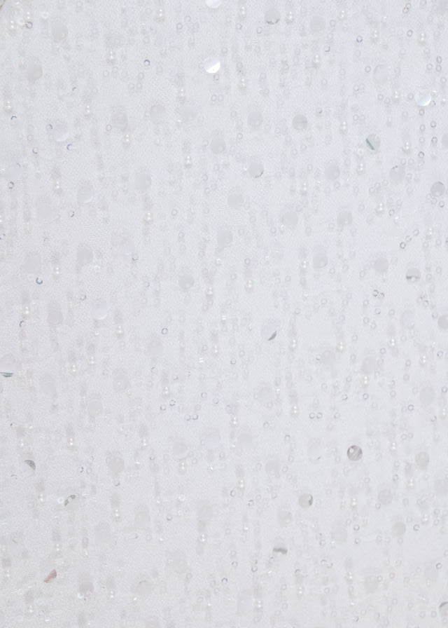 Cufar Oval Aisha Crem Perlat cu Paiete Argintii - Cu Drag Din Partea Nasilor - AnneBebe
