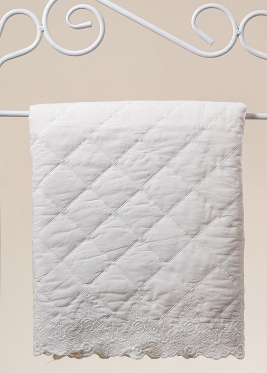 Pled Crem Matlasat Cu Broderie AnneBebe