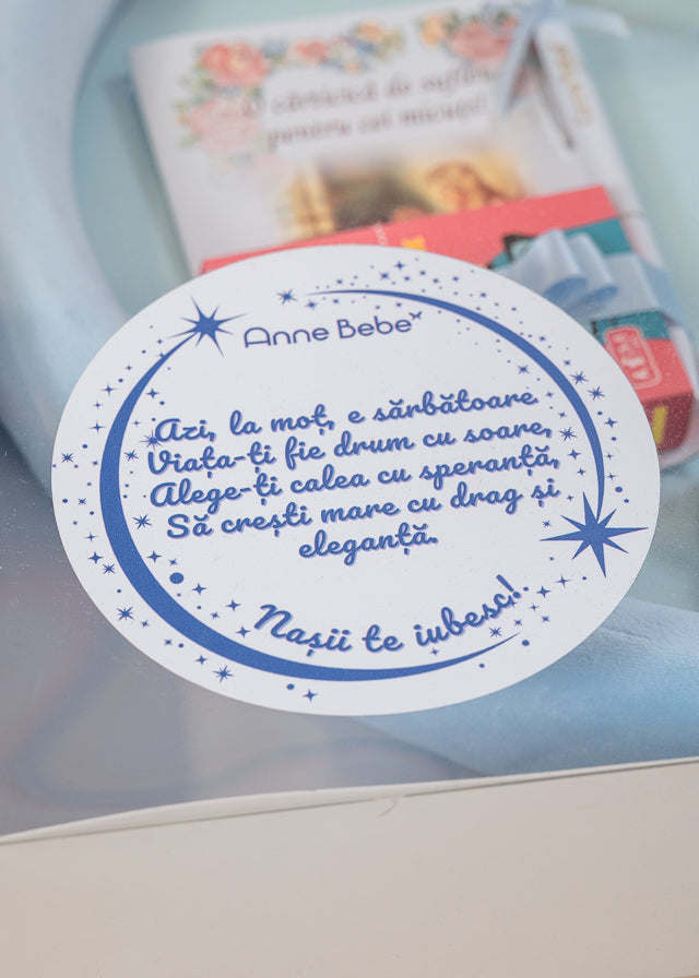 Set tavita baieti pentru taierea motului Bleu Deschis AnneBebe