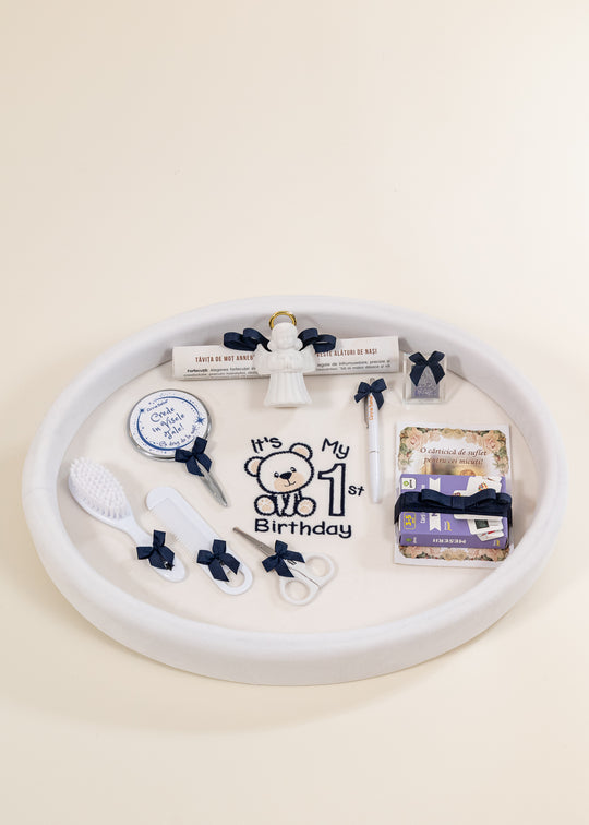 Tavita Mot 1 St Birthday Catifea Ivory + Broderie AnneBebe