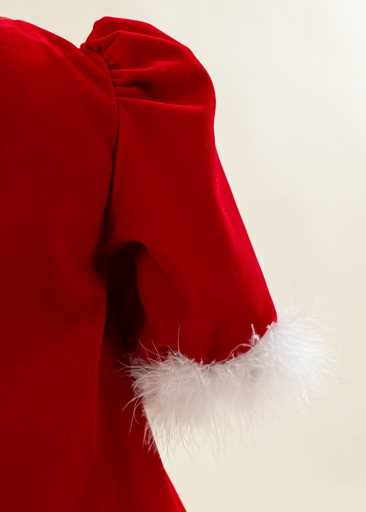 Rochie Craciunita De Catifea Rosie Cu Fulgi AnneBebe