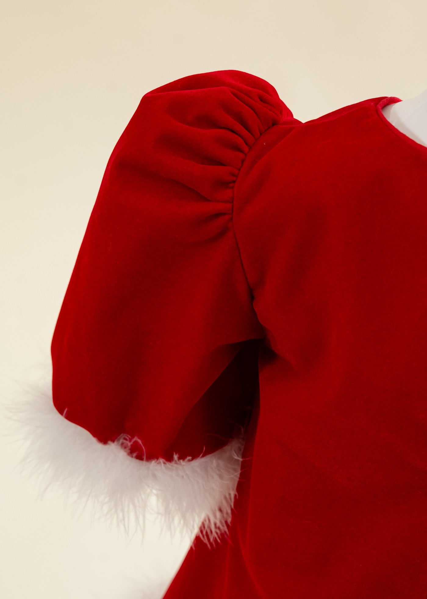 Rochie Craciunita De Catifea Rosie Cu Fulgi AnneBebe