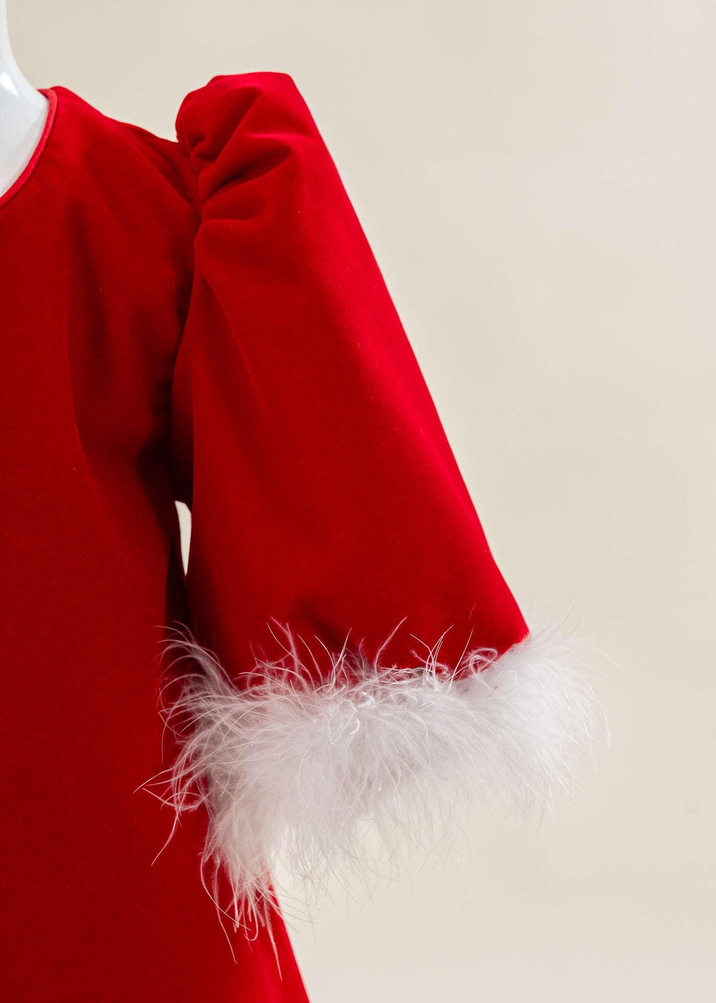 Rochie Craciunita De Catifea Rosie Cu Fulgi AnneBebe