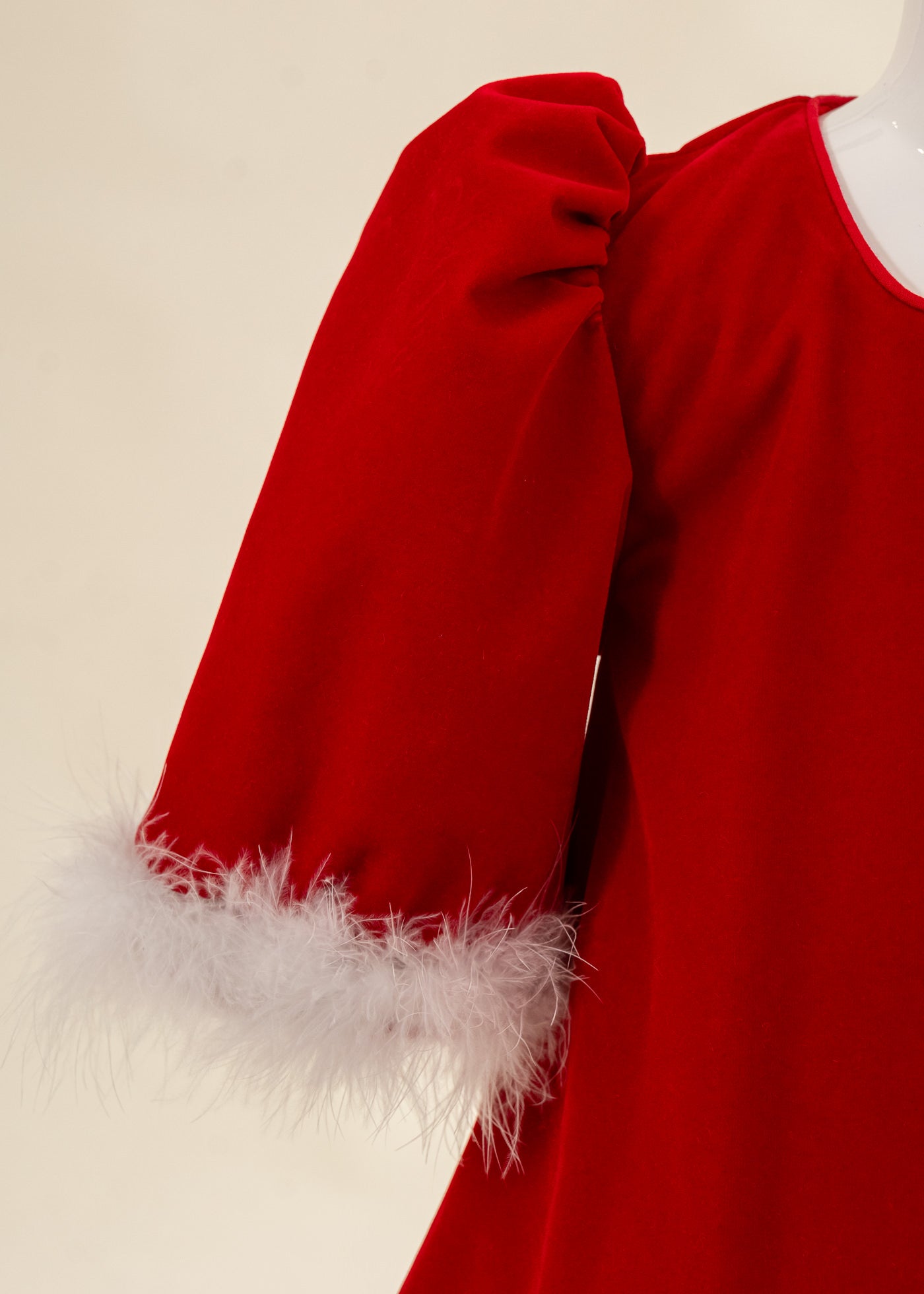 Rochie Craciunita De Catifea Rosie Cu Fulgi AnneBebe