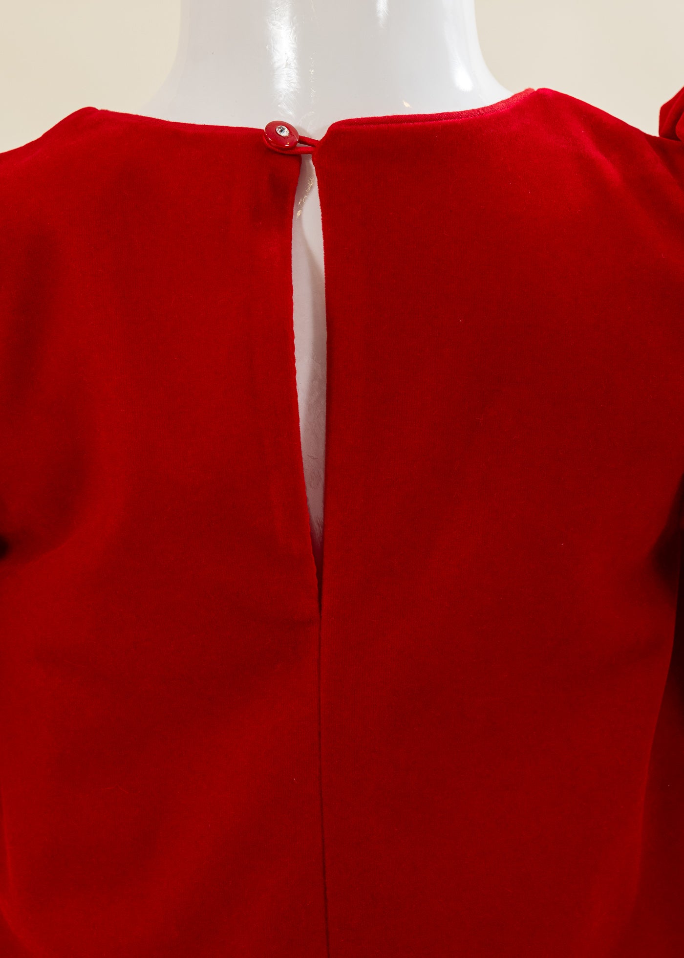 Rochie Craciunita De Catifea Rosie Cu Fulgi AnneBebe