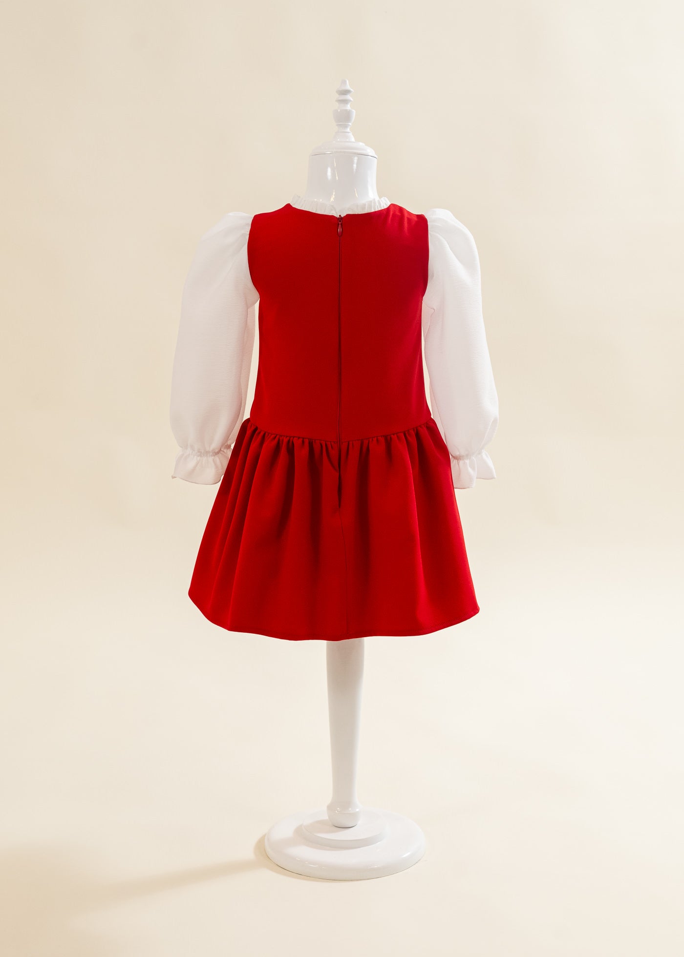 Rochita Rosie Funda Crem Cu Perle AnneBebe