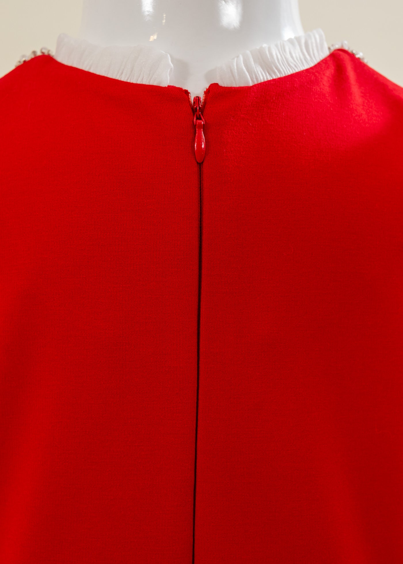 Rochita Rosie Cu Perle La Gat Si Buzunare AnneBebe