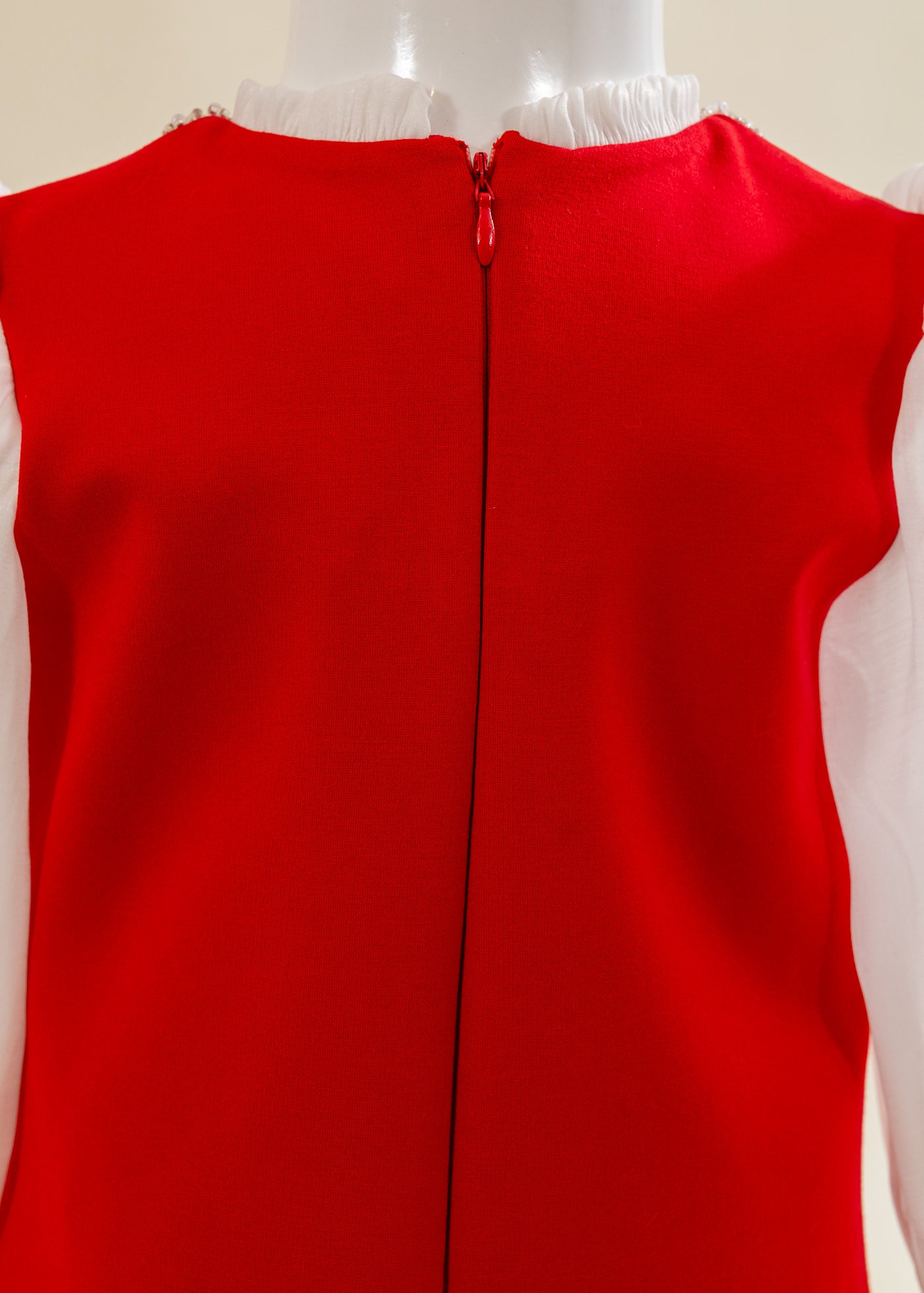 Rochita Rosie Cu Perle La Gat Si Buzunare AnneBebe