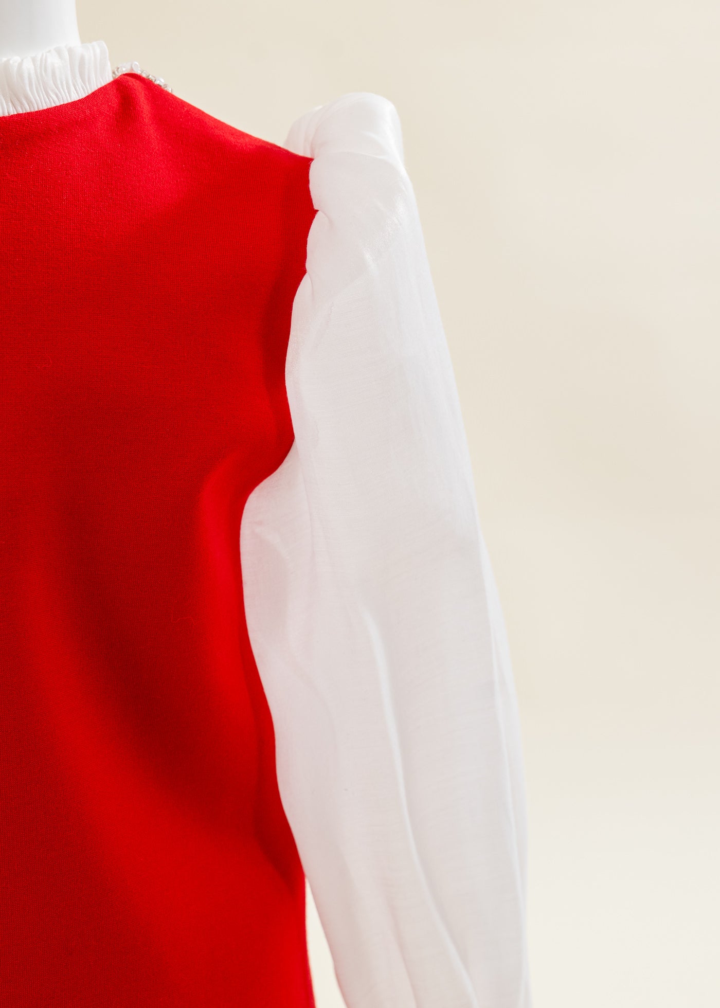 Rochita Rosie Cu Perle La Gat Si Buzunare AnneBebe