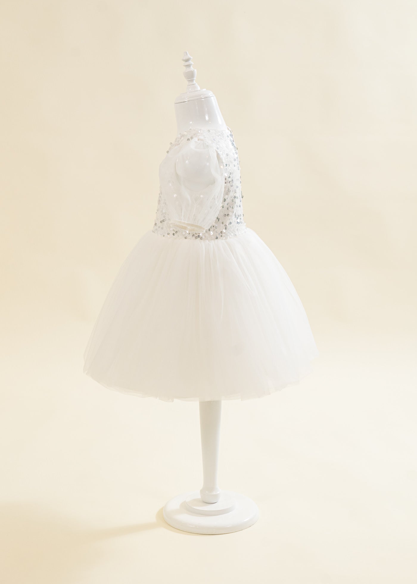 Rochita Fulg De Nea Cu Paiete Argintii Pe Bust AnneBebe