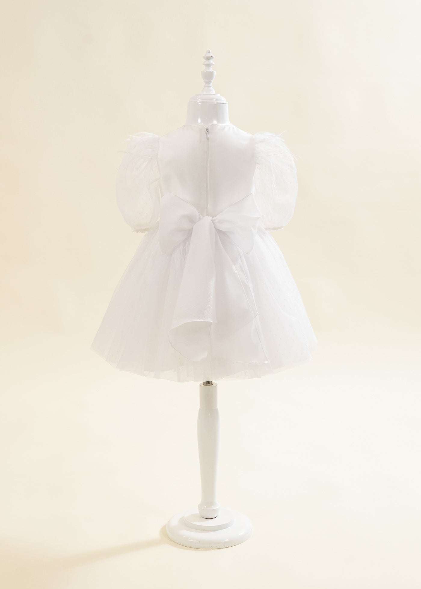 Rochita Fulg De Nea Alba Cu Picouri Si Fulgi La Umar AnneBebe