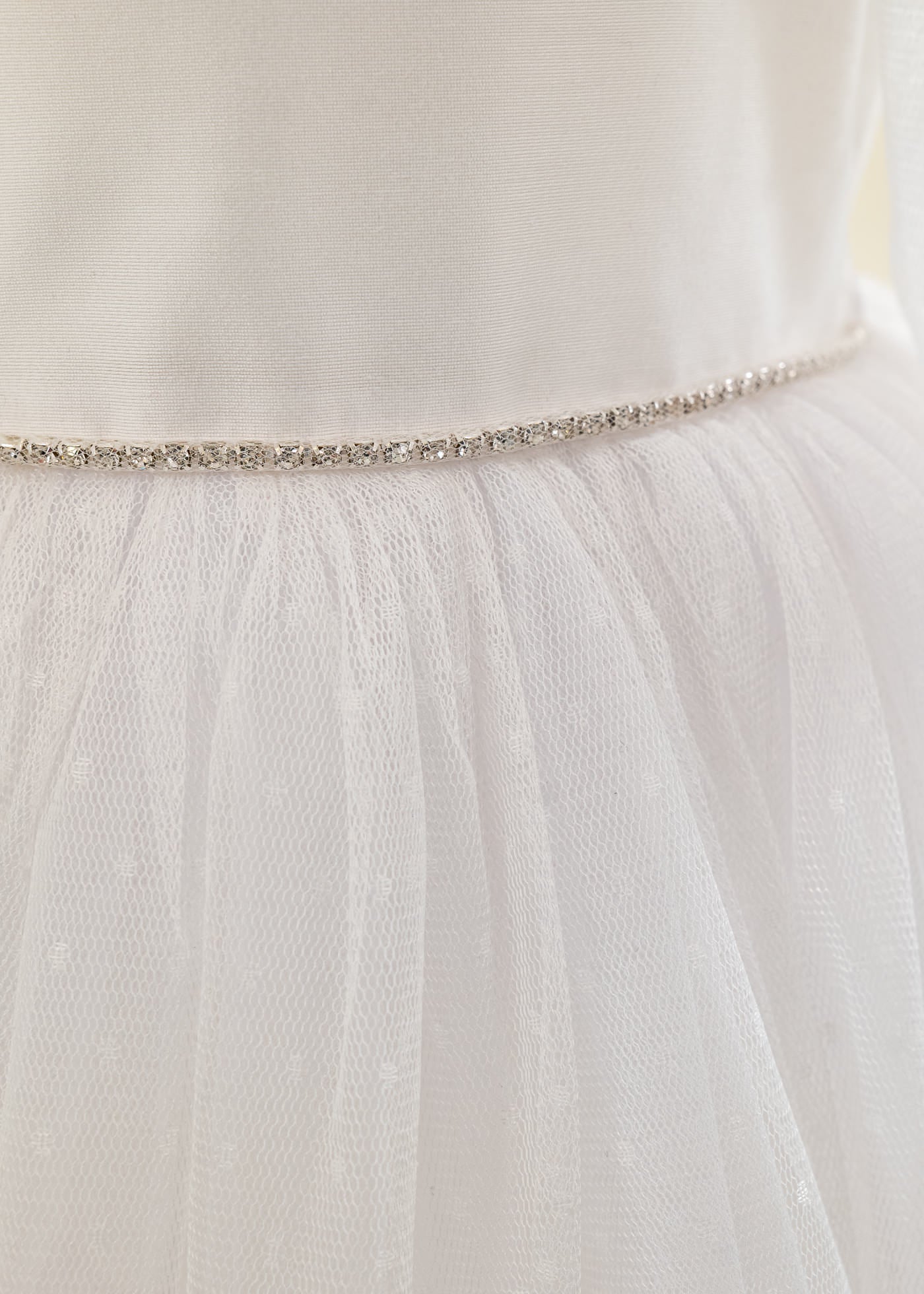 Rochita Fulg De Nea Alba Cu Picouri Si Fulgi La Umar AnneBebe