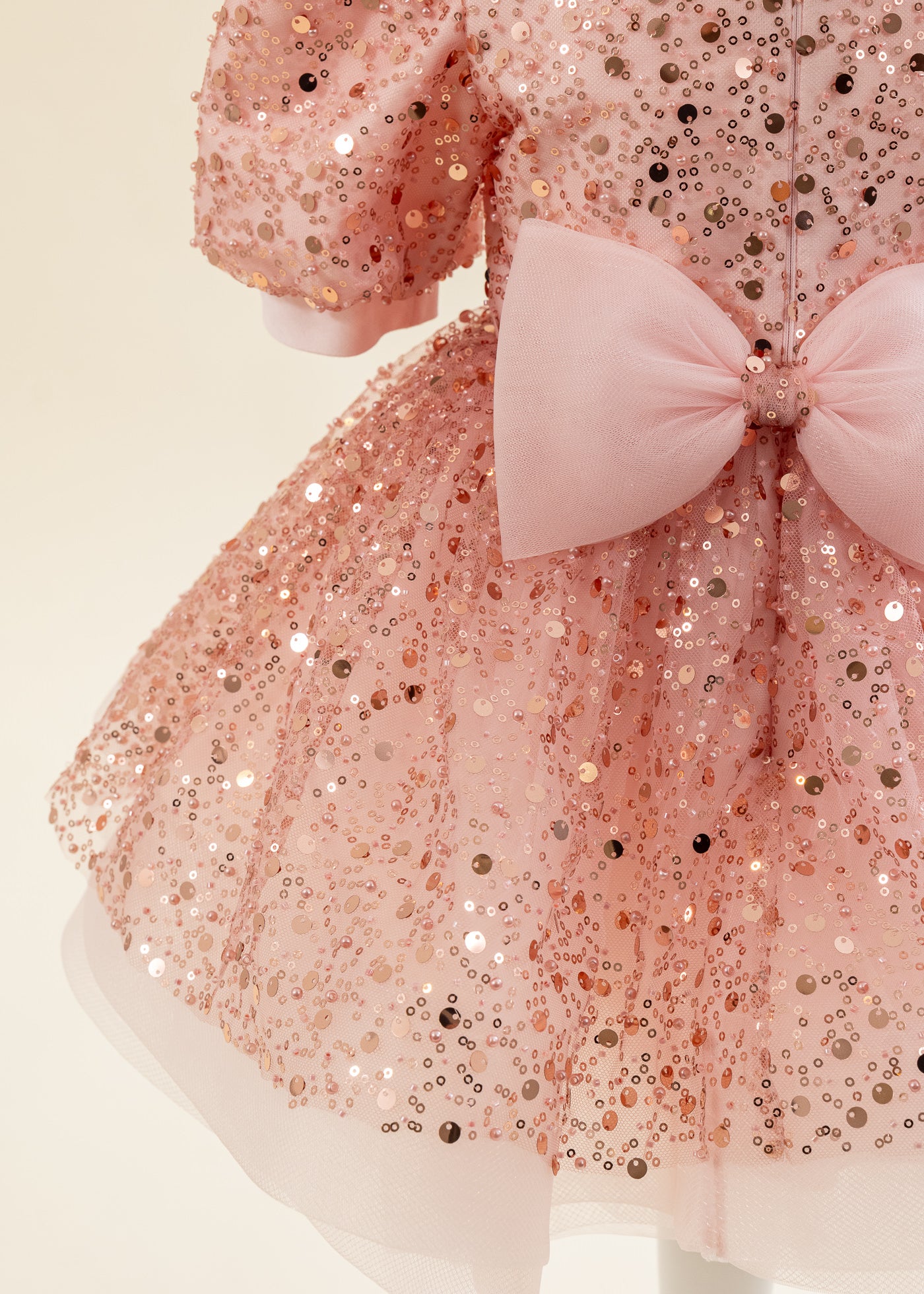 Rochita Tull Roz Cu Paiete Roz AnneBebe