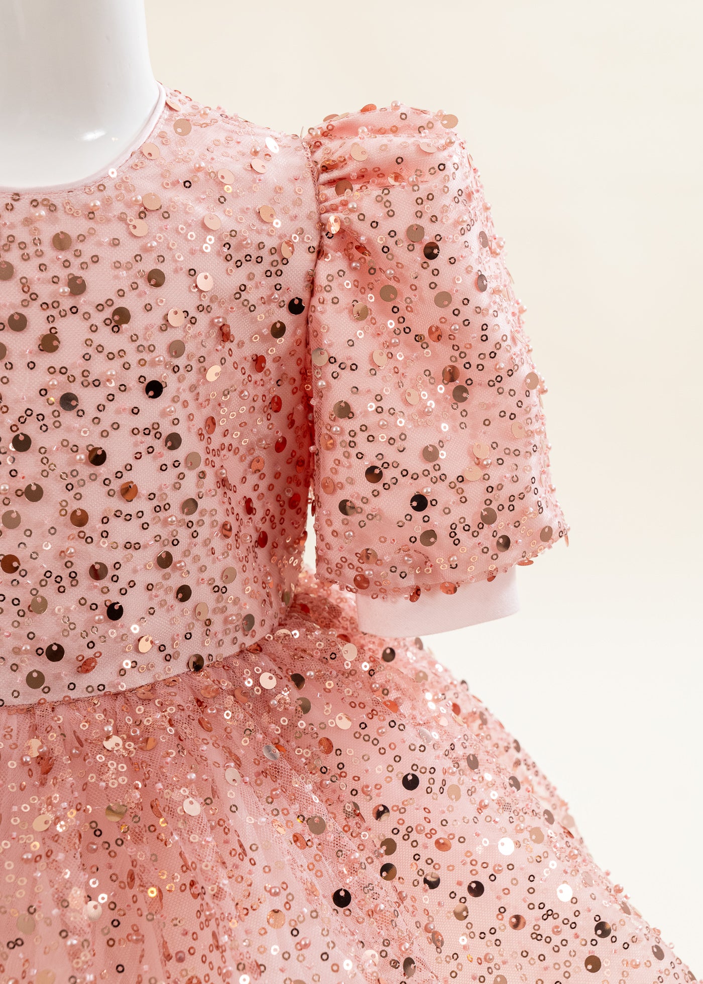 Rochita Tull Roz Cu Paiete Roz AnneBebe