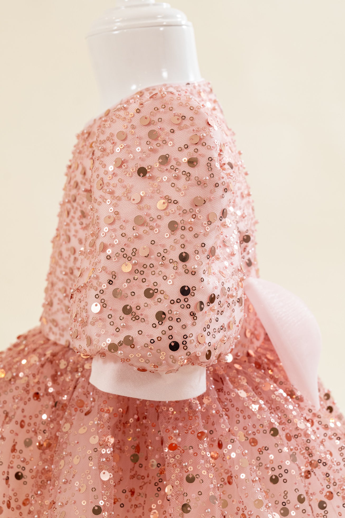 Rochita Tull Roz Cu Paiete Roz AnneBebe