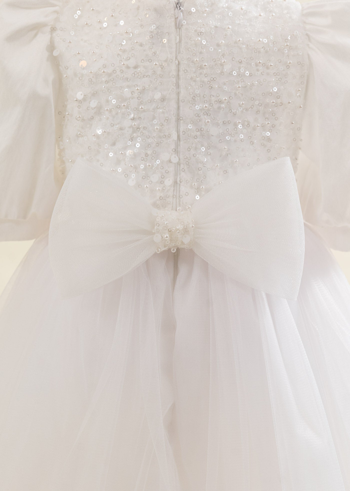 Rochita Alba Bust Paiete Fusta Tull AnneBebe