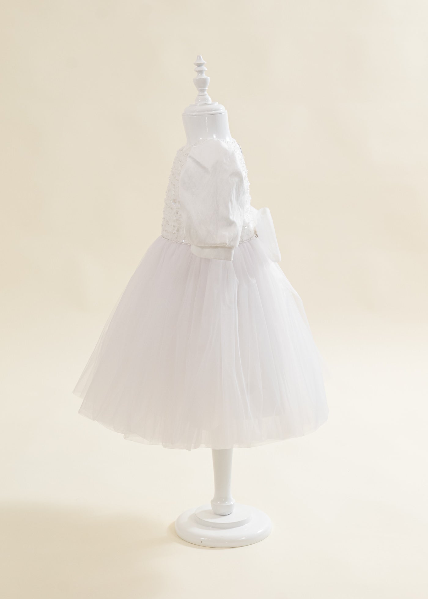 Rochita Alba Bust Paiete Fusta Tull AnneBebe