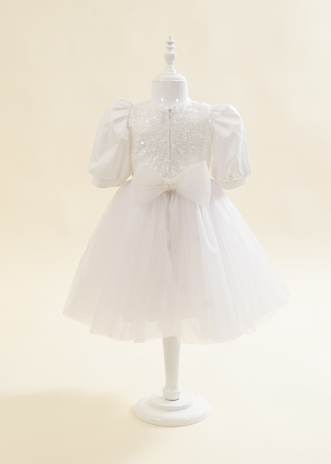 Rochita Alba Bust Paiete Fusta Tull AnneBebe