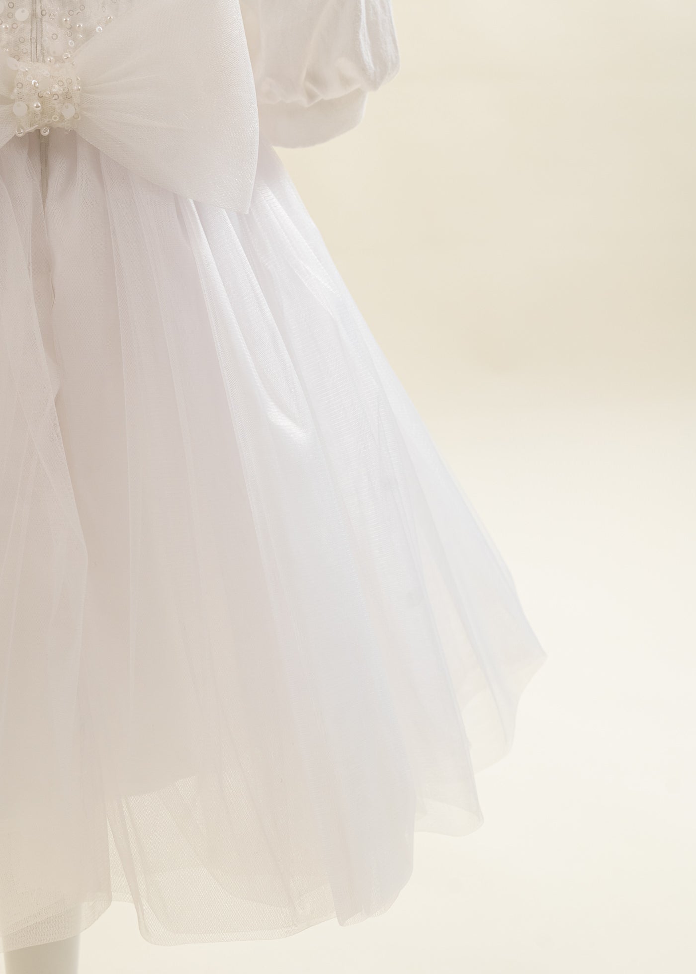 Rochita Alba Bust Paiete Fusta Tull AnneBebe