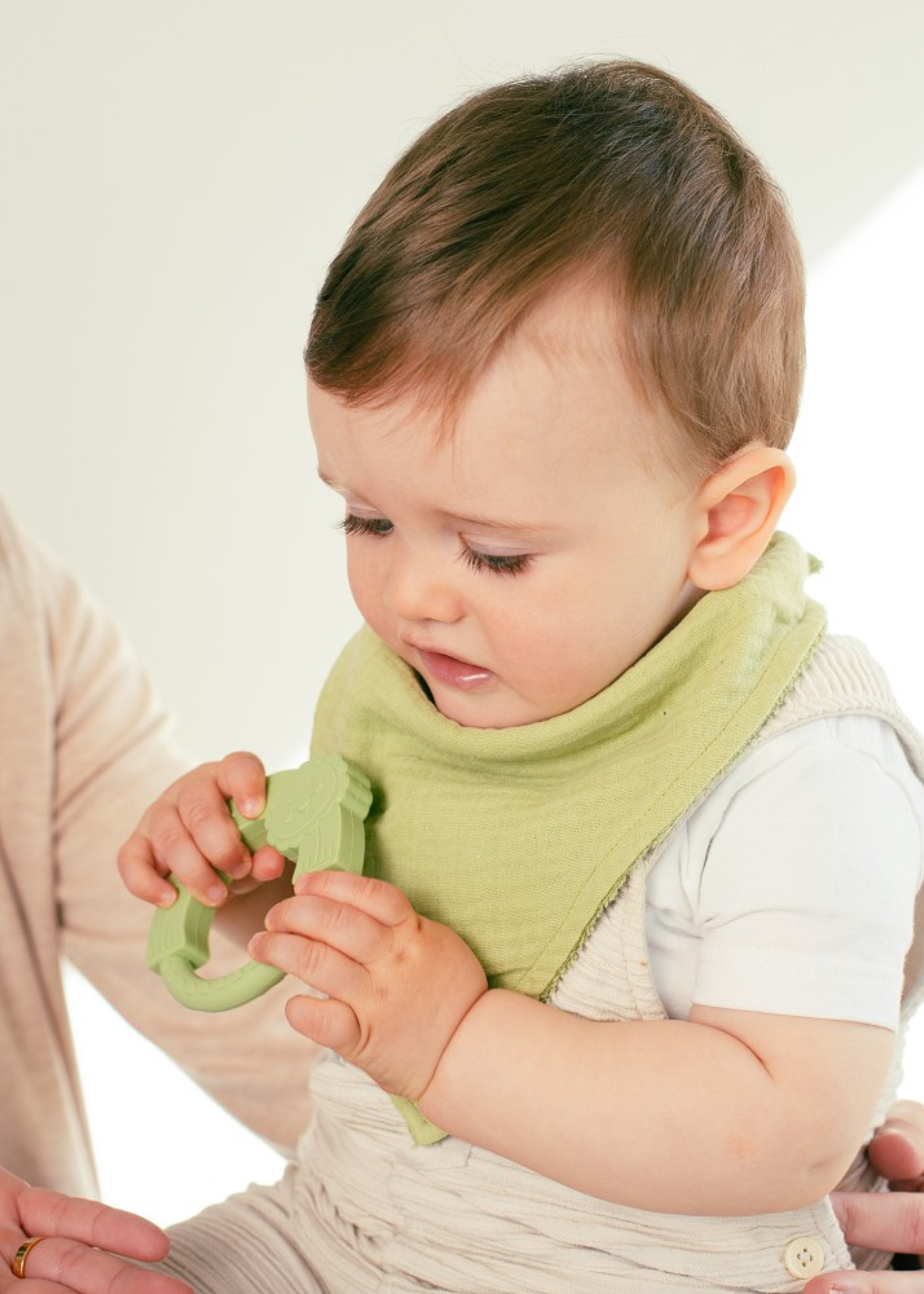 Set Jucarie, Batista, Bandana, Jucarie Dentitie Verde SET41-74 Don Algodon