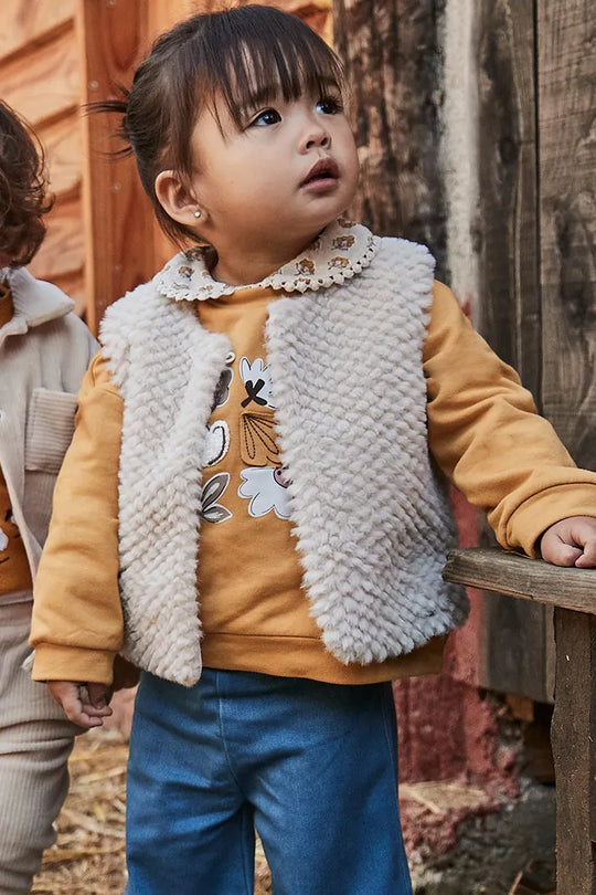 Powder Pink Fluffy Sweater with Bears 2356 Mayoral