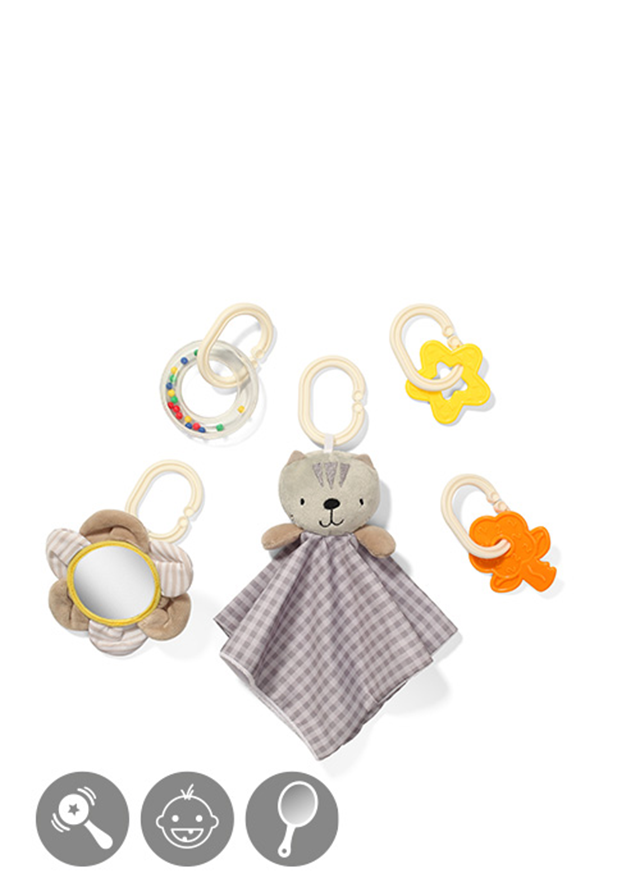 Covoras De Joaca Alb-Gri Pisicuta Catty 1475 BabyOno