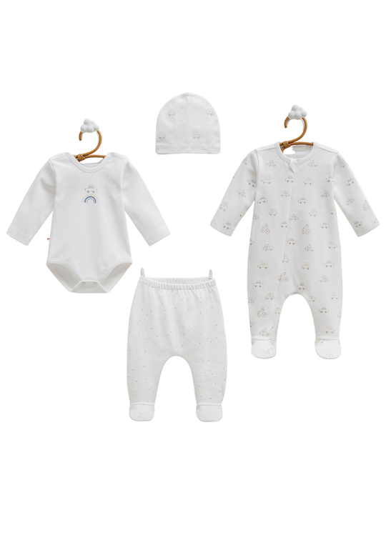 Set 4 Piese Crem cu Masini First Car ZE2216 Mell Sweet Baby