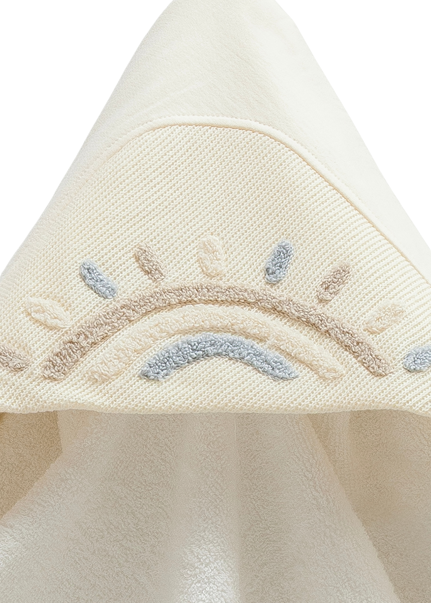 Prosop Bumbac cu Capison Crem cu Broderie Curcubeu BSE2060 Mell Sweet Baby