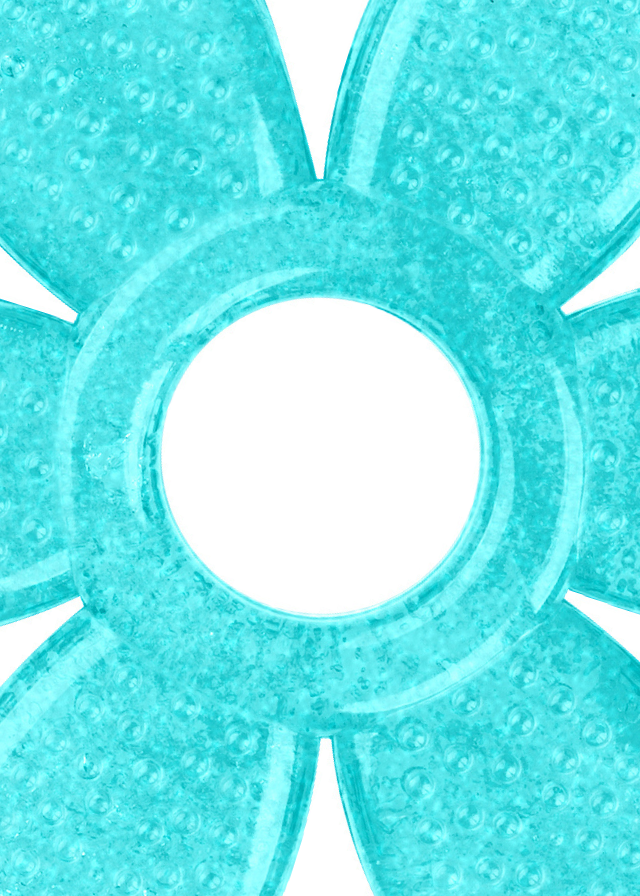 Inel Dentitie Gel Floare Turcoaz 1060 BabyOno - Camera Bebelusului