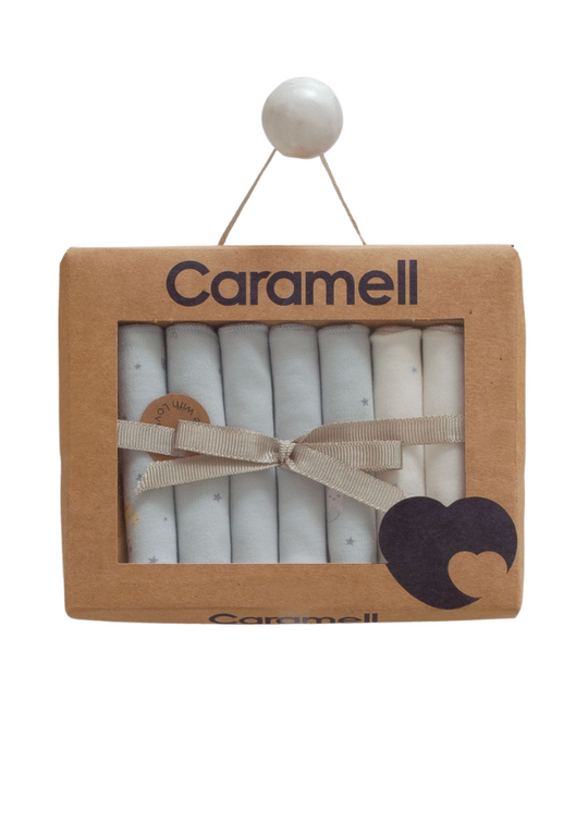 Set of 7 Cotton handkerchiefs, Blue 9603 Mell Sweet Baby