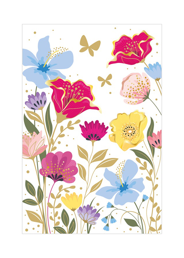 Felicitare Crem Cu Flori Flower Meadow H00300237