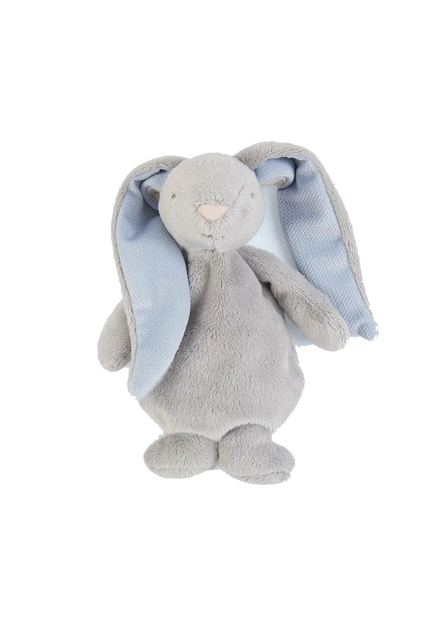 Jucarie Senzoriala Iepuras Gri cu Urechi Bleu Sensory Bunny Sky Moonie