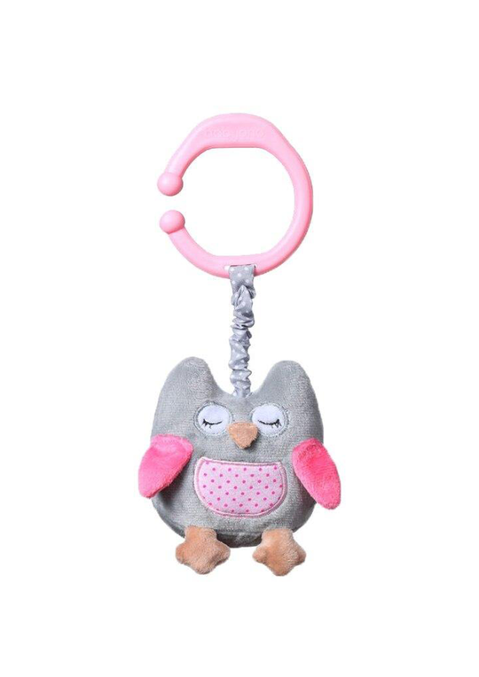 Plush Toy With Vibrations Owl Pink With Gray 442 BabyOno