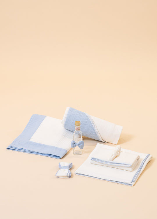 Trusou Baieti Muselina Gabriel Crem Cu Bleu AnneBebe