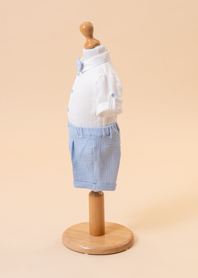 Gabriel Costume Muslin Cream Shirt Blue Pants