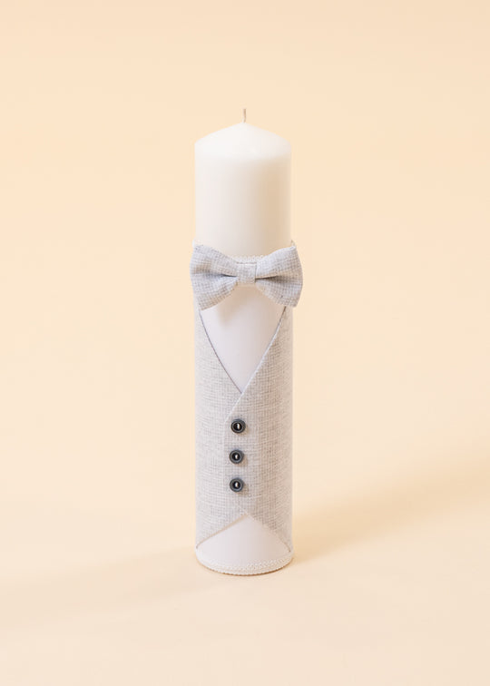 Raul Alba Candle With Gray Bow AnneBebe
