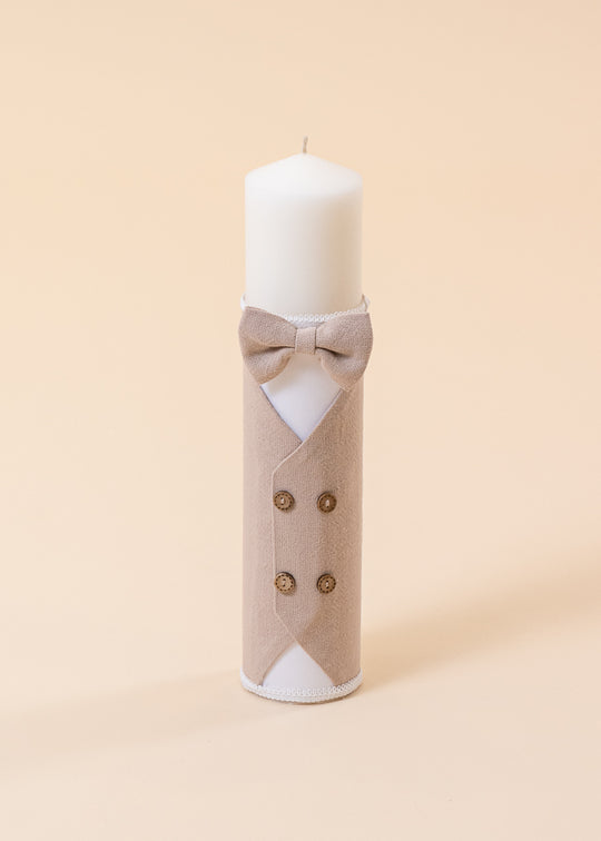 Claudiu Alba Candle With Beige Ribbon AnneBebe