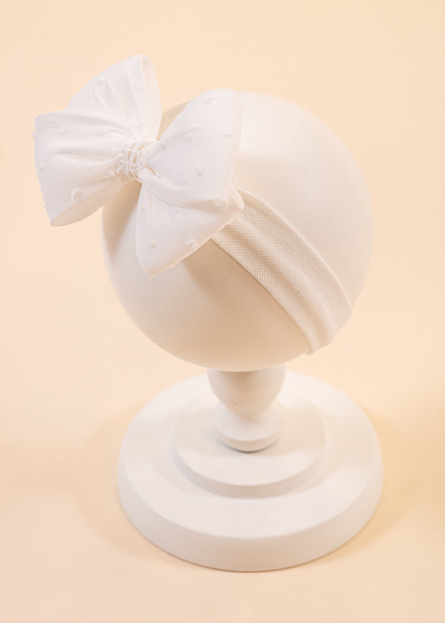 AnneBebe Elegant Cream Cotton Picks Headband