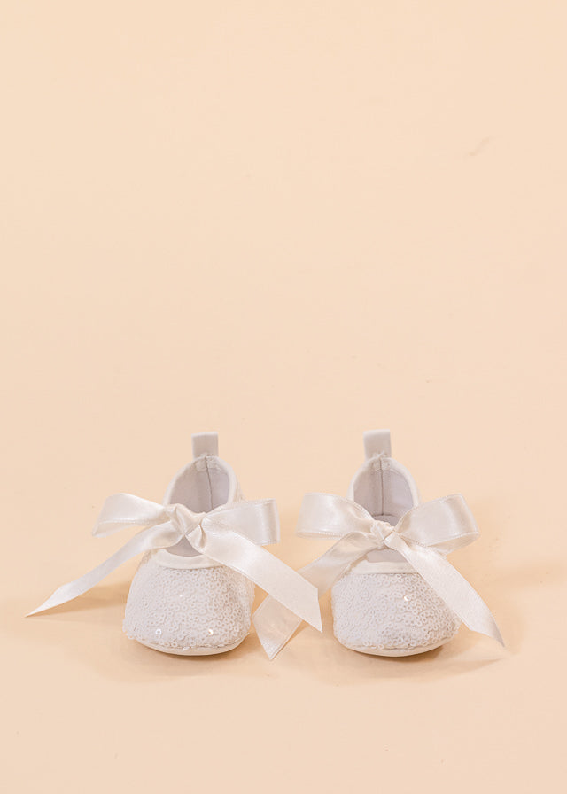 White Sequin Ballerina With Satin Bow 231210 Cinderella 