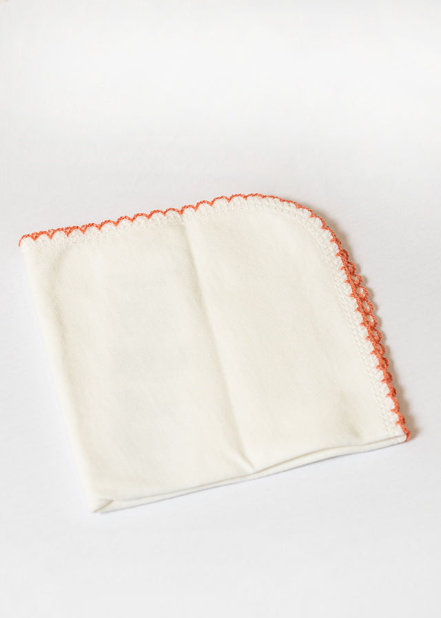 Set of 4 Handkerchiefs Cream with Red from Organic Cotton S76353 KitiKate