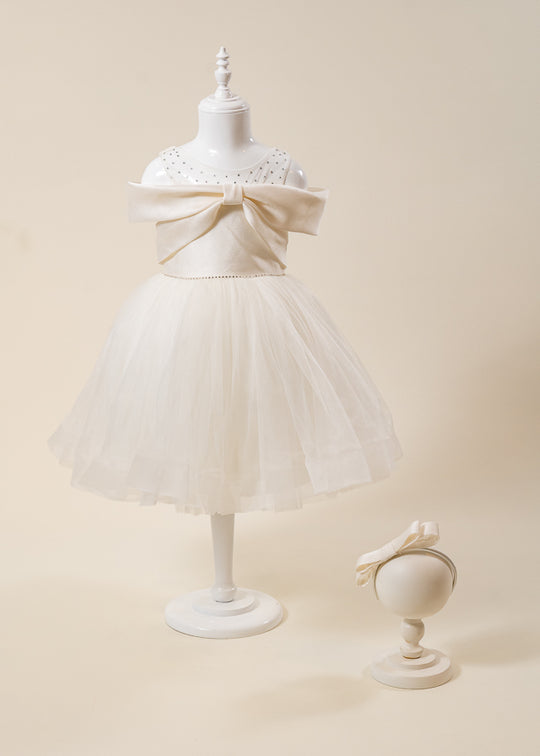 Rochie Ceremonie Ivory cu Fusta din Tulle 10270 Mon Princess